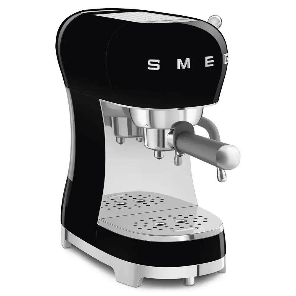 kjww Smeg 50's Style Espresso Coffee Machine With Steam Wand - Black - Image 1