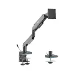 Gamertek Pivot Single RGB Monitor Arm, (Fit Screen Size 17" - 49") - Black