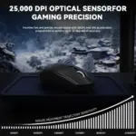 Attack Shark G3 Pro Tri-mode Wireless Gaming Mouse With Charge Dock 25000 Dpi Ultra Lightweight - Black - Image 4