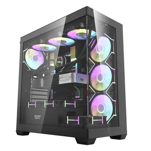 Darkflash Ds900 Pc Case With 7 Fans - Black