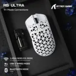Attack Shark R5 Ultra Carbon Fiber Wireless 8k Paw3950max Gaming Mouse - White - Image 3