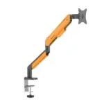 Andaseat Stealth Pro II A9 Ergonomic Single Monitor Arm - Black/Orange - Image 3