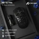Attack Shark R5 Ultra Carbon Fiber Wireless 8k Paw3950max Gaming Mouse - Black - Image 3