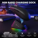 Attack Shark G3 Pro Tri-mode Wireless Gaming Mouse With Charge Dock 25000 Dpi Ultra Lightweight - Black - Image 2