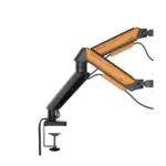 Andaseat Stealth II Duo A6D-2S Ergonomic Monitor Arm - Black/Orange - Image 3