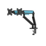 Andaseat Stealth II Duo A6D-2S Ergonomic Monitor Arm - Black/Blue - Image 2