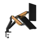 Andaseat Stealth II Duo A6D-2S Ergonomic Monitor Arm - Black/Orange - Image 4