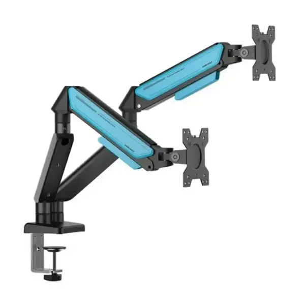 Andaseat Stealth II Duo A6D-2S Ergonomic Monitor Arm - Black/Blue