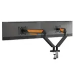 Andaseat Stealth II Duo A6D-2S Ergonomic Monitor Arm - Black/Orange - Image 5