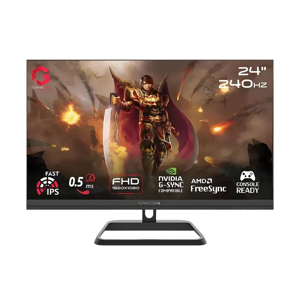 lkwedw_4 GAMEON Midnight Pro Series 24" FHD, 240Hz Gaming Monitor (Supports PS5) – Black - Image 1