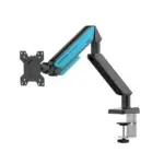 Andaseat Stealth II A6D-2S Ergonomic Single Monitor Arm - Black/Blue - Image 2