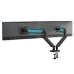 Andaseat Stealth II Duo A6D-2S Ergonomic Monitor Arm - Black/Blue - Image 4