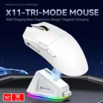 Attack Shark X11 Wireless Gaming Mouse With Charging Dock - White - Image 4