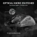 Attack Shark R11 Ultra Carbon Fiber Wireless 8k Paw3950max Gaming Mouse - Black - Image 4