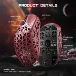 Attack Shark R5 Ultra Carbon Fiber Wireless 8k Paw3950max Gaming Mouse - Red - Image 5