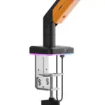 Andaseat Stealth Pro II RGB A9X Single Monitor Arm - Black/Orange - Image 4