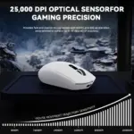Attack Shark G3 Pro Tri-mode Wireless Gaming Mouse With Charge Dock 25000 Dpi Ultra Lightweight - White - Image 4