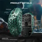 Attack Shark R5 Ultra Carbon Fiber Wireless 8k Paw3950max Gaming Mouse - Green - Image 4