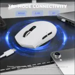 Attack Shark G3 Pro Tri-mode Wireless Gaming Mouse With Charge Dock 25000 Dpi Ultra Lightweight - White - Image 3