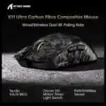 ATTACK SHARK X11 Ultra Wireless Gaming Mouse - Black - Image 4