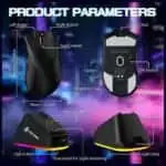 ATTACK SHARK V3 PRO Wireless Esports Gaming Mouse - Black - Image 4