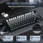 ATTACK SHARK Tri-mode Gasket Mechanical Keyboard - Moonlight Gradient +Shark Switch - Image 2