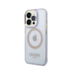 Guess MagSafe case Gold Outline Translucent for iPhone 14 Pro 6.1" - purple - Image 3