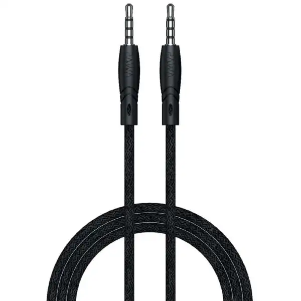PAWA Nylon Braided 3.5mm Audio Cable 1.2m/4ft - Black