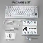 ATTACK SHARK Tri-mode Gasket Mechanical Keyboard - White Contours +Shark Switch - Image 4