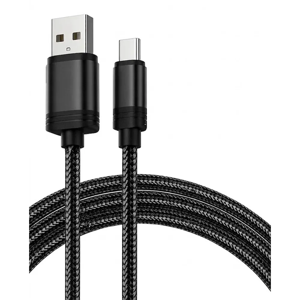 vfv كابل شحن سريع شيتك من USB-A إلى USB-C بقوة 3 أمبير وطول 1 متر - أسود - الصورة 1