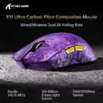 ATTACK SHARK X11 Ultra Wireless Gaming Mouse - Purple - Image 3