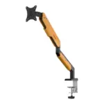 Andaseat Stealth Pro II A9 Ergonomic Single Monitor Arm - Black/Orange - Image 2