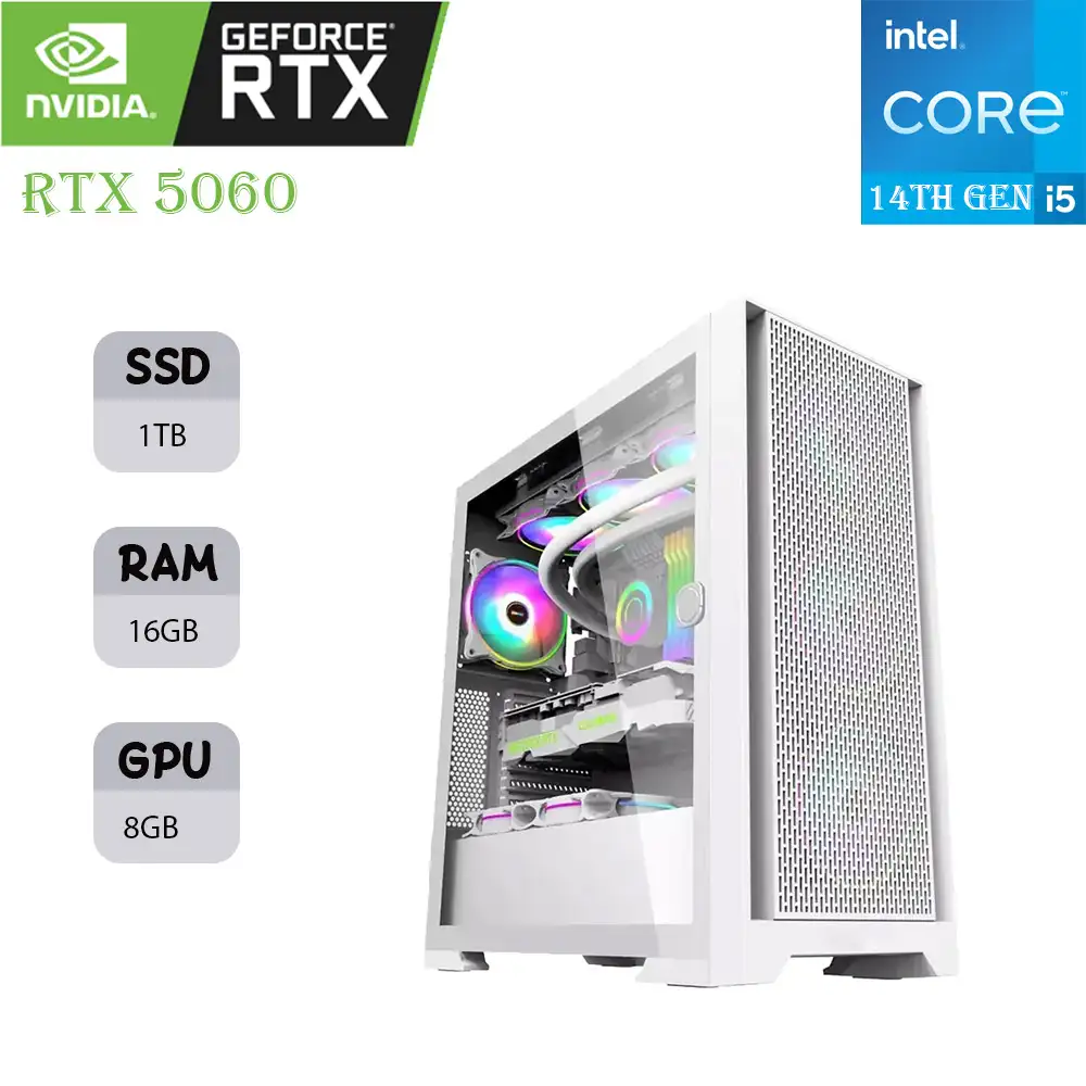 woeijrfjwsfwefwefc (1) LINGFENG GAMING PC | INTEL I5-14F | RTX 5060 OC 8GB | 16GB RAM | 1TB SSD - Image 1