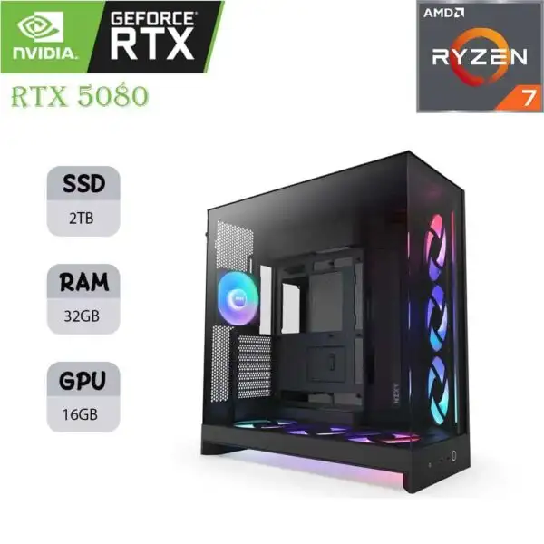 NZXT H9 GAMING PC | AMD RYZEN 7 9800X3D | RTX 5080 16GB OC | 32GB RAM | 2TB SSD