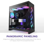 NZXT H9 Flow RGB+ Dual-Chamber Mid-Tower ATX Airflow Case with RGB and Control Hub - Black - Image 4