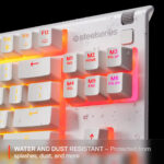 SteelSeries Apex 3 TKL Wired Membrane Whisper Quiet Switch Mechanical Gaming Keyboard with 8 zone RGB Backlighting - White - Image 2
