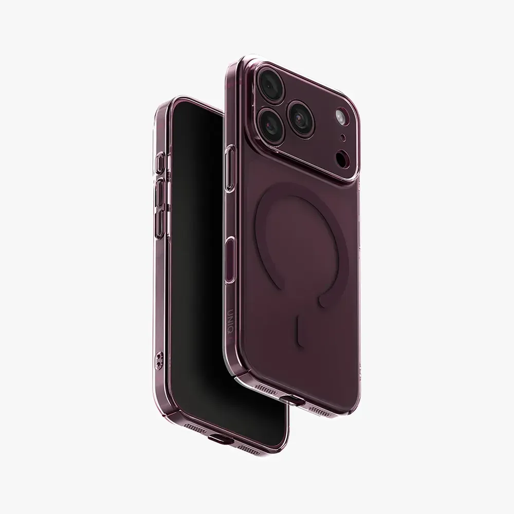 _.23d Uniq Hybrid Airsuit MagSafe Case for iPhone 18 Pro - Glossy Burgundy - Image 1
