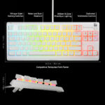 SteelSeries Apex 3 TKL Wired Membrane Whisper Quiet Switch Mechanical Gaming Keyboard with 8 zone RGB Backlighting - White - Image 4
