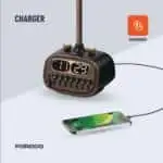 ⁦مصباح مكتب Retro من Porodo Lifestyle مع ضوضاء بيضاء ومكبر صوت Bluetooth - أسود⁩ - الصورة ⁦5⁩