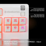 SteelSeries Apex 3 TKL Wired Membrane Whisper Quiet Switch Mechanical Gaming Keyboard with 8 zone RGB Backlighting - White - Image 3