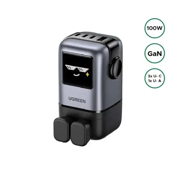 Ugreen 100w Uno Rg 4-port Robot Gan Fast Charger