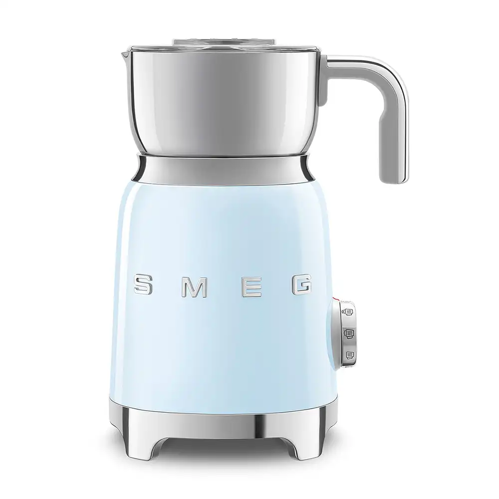 354745746587 Smeg 50's Style Milk Frother - Pastel Blue - Image 1