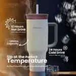 LePresso QuirkSip Insulated Tumbler with Double Wall Vacuum 1200mL - Beige - Image 3