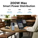 UGREEN Nexode Pro Power Bank 25,000mAh – 200W with 2× Built-In Fast Charging Cables - Image 4