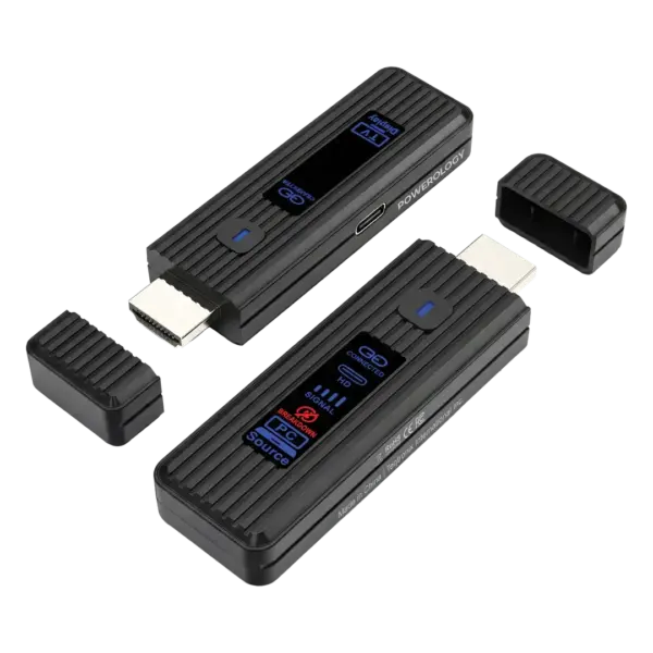 Powerology VeLink Wireless HDMI Transmitter & Receiver - Black