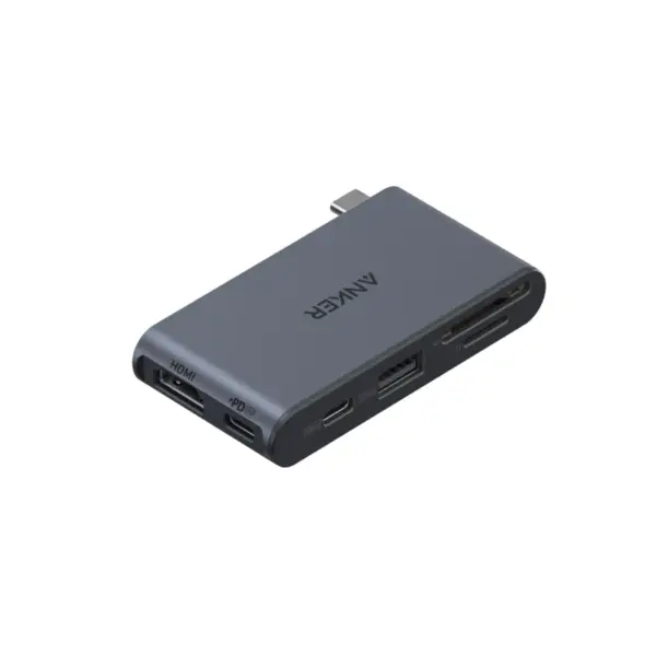Anker Nano USB-C Hub (6-in-1, 5Gbps) - Black