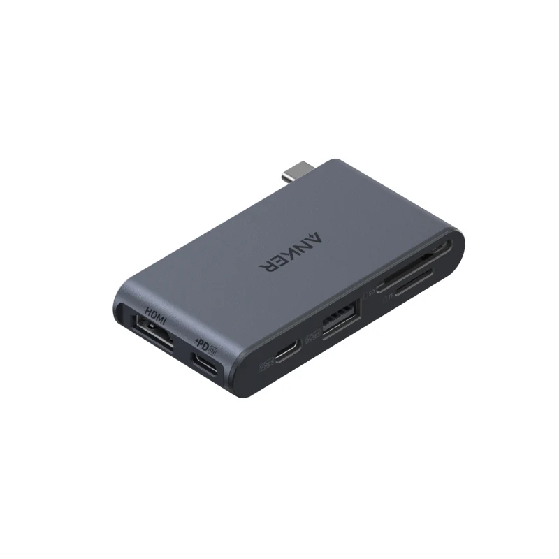 a83c3011_1_ Anker Nano USB-C Hub (6-in-1, 5Gbps) - Black - Image 1