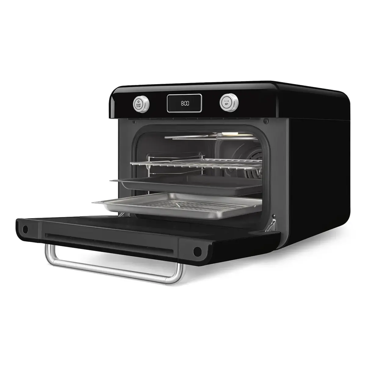 Smeg 50's Style Countertop 10in1 Multifunction Oven - Black - Image 4