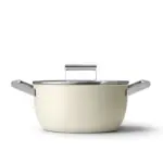 Smeg 24 cm Non-stick Casserole Dish - Cream