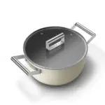 Smeg 24 cm Non-stick Casserole Dish - Cream - Image 3
